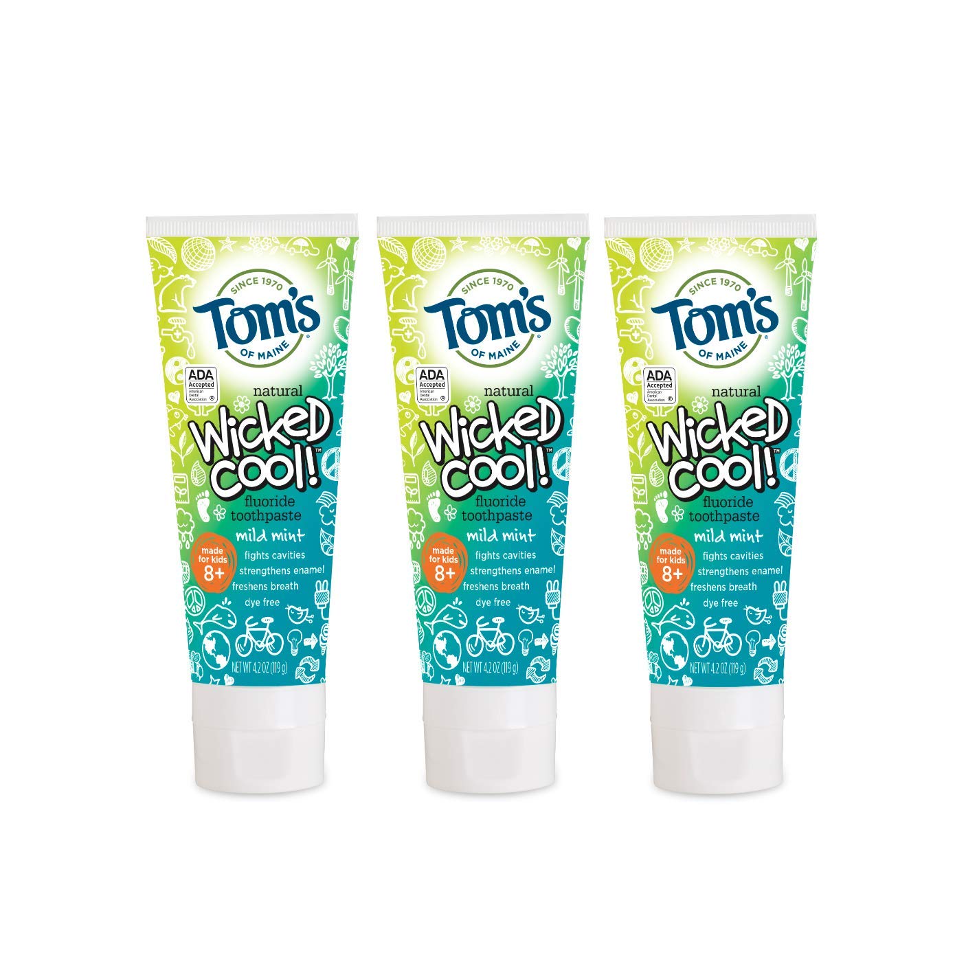 Amazon.com: Tom's of Maine ADA Approved Wicked Cool! Fluoride